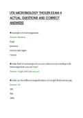 UTA MICROBIOLOGY THOLEN EXAM 4&NewLine;ACTUAL QUESTIONS AND CORRECT&NewLine;ANSWERS&NewLine;