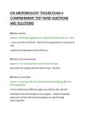 UTA MICROBIOLOGY THOLEN EXAM 4&NewLine;COMPREHENSIVE TEST PAPER QUESTIONS&NewLine;AND SOLUTIONS