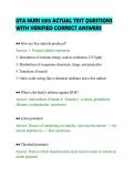 UTA NURS 5315 ACTUAL TEST QUESTIONS&NewLine;WITH VERIFIED CORRECT ANSWERS&NewLine;