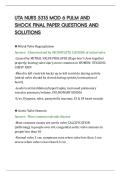 UTA NURS 5315 MOD 6 PULM AND&NewLine;SHOCK FINAL PAPER QUESTIONS AND&NewLine;SOLUTIONS