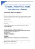 NUR 621 PRACTICE EXAM 2026&sol;2027 &vert; NURSING LEADERSHIP & MANAGEMENT &vert; 75 VERIFIED Q&A &vert; DETAILED RATIONALES &vert; NGN-ALIGNED &vert; PASS GUARANTEED &ndash; A&plus; GRADED