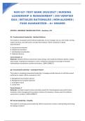 NUR 621 TEST BANK 2026&sol;2027 &vert; NURSING LEADERSHIP & MANAGEMENT &vert; 300 VERIFIED Q&A &vert; DETAILED RATIONALES &vert; NGN-ALIGNED &vert; PASS GUARANTEED &ndash; A&plus; GRADED