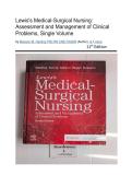 Test Bank - Lewis Medical Surgical Nursing&comma; 11th Edition &lpar;Harding&comma; 2020&rpar;&comma; Chapter 1-68 Fully Covered