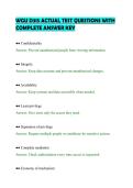 WGU D315 ACTUAL TEST QUESTIONS WITH&NewLine;COMPLETE ANSWER KEY