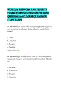 WGU D315 NETWORK AND SECURITY&NewLine;FOUNDATION COMPREHENSIVE EXAM&NewLine;QUESTIONS AND CORRECT ANSWERS&NewLine;STUDY GUIDE&NewLine;