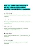 WGU D317 IT APPLICATIONS UPDATED&NewLine;ACTUAL QUESTIONS AND CORRECT&NewLine;ANSWERS COMPREHENSIVE STUDY GUIDE&NewLine;