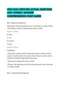 WGU D320 UPDATED ACTUAL QUESTIONS&NewLine;AND CORRECT ANSWERS&NewLine;COMPREHENSIVE STUDY GUIDE