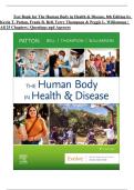 Test Bank for The Human Body in Health & Disease&comma; 8th Edition by Kevin T&period; Patton&comma; Frank B&period; Bell&comma; Terry Thompson & Peggie L&period; Williamson &vert; All 25 Chapters &vert; Questions & Answers &vert; 2027