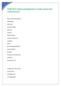 NURS 3632- Final Exam &lpar;Respiratory&comma; Cardiac&comma; Neuro&rpar; with verified answers