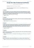 Google Ads Video Certification Answers 2026&colon; Professional Questions & Answers