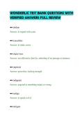 WONDERLIC TEST BANK QUESTIONS WITH&NewLine;VERIFIED ANSWERS FULL REVIEW