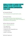 WORLD AT WORK C17 MARKET PRICING&NewLine;UPDATED ACTUAL QUESTIONS AND&NewLine;CORRECT ANSWERS COMPREHENSIVE&NewLine;STUDY GUIDE