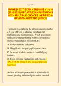 RN HESI Exit Exam Versions V1-V10 &lpar;2026&sol;2027&rpar; &vert; Updated Test Bank with Verified Questions&comma; Accurate Answers & Detailed NCLEX Rationales &vert; Guaranteed A&plus; Pass