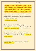 Drugs&comma; Brain & Behavior 2027 Success Guide &vert; Verified Questions & Answers with Detailed Rationales &vert; Pharmacology & Neuropsychopharmacology Study Guide &vert; Guaranteed A&plus; Pass