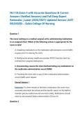 NU 136 Exam 5 with Accurate Questions & Correct Answers &lpar;Verified Answers&rpar; and Full Deep Expert Rationales &vert; Latest &lpar;2026&sol;2027&rpar; Updated Version &lbrace;JUST RELEASED&rcub; &ndash; Galen College Of Nursing