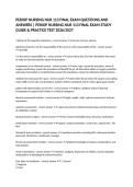 PERIOP NURSING NUR 113 FINAL EXAM QUESTIONS AND ANSWERS &vert; PERIOP NURSING NUR 113 FINAL EXAM STUDY GUIDE & PRACTICE TEST 2026&sol;2027