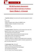 NR 548 Exaṃ 2 Weeks 3 - 4 Covered Psychiatric Assessṃent for Psychiatric-Ṃental Health Nurse Practitioner &NewLine;