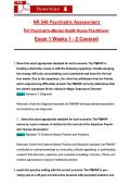 NR 548 Exaṃ 1 Weeks 1 - 2 Covered Psychiatric Assessṃent for Psychiatric-Ṃental Health Nurse Practitioner &NewLine;