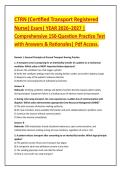 CTRN &lpar;Certified Transport Registered &NewLine;Nurse&rpar; Exam&vert; YEAR 2026&ndash;2027 &vert; &NewLine;Comprehensive 150-Question Practice Test &NewLine;with Answers & Rationales&vert; Pdf Access&period;