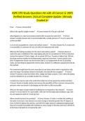 ASPE CPD Study Questions AH with all Correct & 100&percnt; Verified Answers &vert;Actual Complete Update &vert;Already Graded A&plus;