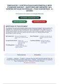 FIREFIGHTER 1 CERTIFICATION EXAM ESSENTIALS NFPA&NewLine;STANDARD 2026&sol;2027 - QUESTIONS AND ANSWERS 100&percnt;&NewLine;VERIFIED DETAILED RATIONALES - PASS GUARANTEED - A&plus;&NewLine;GRADED