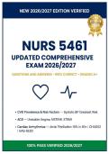 NURS 5461 Cardiology & CVD Mastery Complete Review 2026&sol;2027 &ndash; Actual Exam Questions&comma; Detailed Rationales & Verified Answers &lpar;Graded A&plus;&rpar;