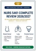 NURS 5461 Oncology&comma; Endocrine & Hematology Mastery Complete Review 2026&sol;2027 &ndash; Actual Exam Questions&comma; Detailed Rationales & Verified Answers &lpar;Graded A&plus;&rpar;