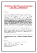 Florida Real Estate Sales Associate Licensing &NewLine;Exam 2027 &vert; National &plus; State 