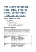 2026&sol;2027 DVA3706 Rural Development Elite Test Bank&colon; Grandmaster Exam Questions & Answers with Comprehensive Mentor Analyses