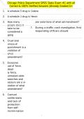 Chicago Police Department SPOS State Exam &num;1 with all Correct & 100&percnt; Verified Answers &vert;Already Graded A&plus;