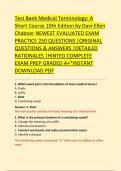 Test Bank Medical Terminology&colon; A &NewLine;Short Course 10th Edition by Davi-Ellen &NewLine;Chabner NEWEST EVALUATED EXAM &NewLine;PRACTICE 250 QUESTIONS &vert;ORIGINAL &NewLine;QUESTIONS & ANSWERS &vert;DETAILED &NewLine;RATIONALES &vert;HINTED COMPLETE &NewLine;EXAM PREP GRADED A&plus;&ast;INSTANT &NewLine;DOWNLOAD PDF 