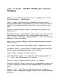 COSC 275 EXAM 1 PALMER EXAM QUESTIONS AND ANSWERS