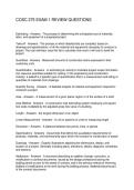 COSC 275 EXAM 1 REVIEW QUESTIONS
