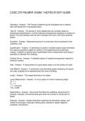COSC 275 PALMER EXAM 1 NOTES STUDY GUIDE