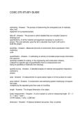 COSC 275 STUDY GUIDE
