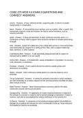 COSC 275 WOD 5-6 EXAM 2 QUESTIONS AND CORRECT ANSWERS