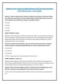 California Alarm Company Qualified Manager &lpar;ACQ&rpar; Exam Bank Questions &NewLine;with Verified Answers &vert; Latest Update