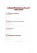 Buttercups Module 11 Questions and Correct Answers