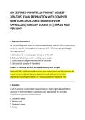 CIH CERTIFIED INDUSTRIAL HYGIENIST NEWEST &NewLine;2026&sol;2027 EXAM PREPARATION WITH COMPLETE &NewLine;QUESTIONS AND CORRECT ANSWERS WITH &NewLine;RATIONALES &vert; ALREADY GRADED A&plus;&vert;&vert;BRAND NEW &NewLine;VERSION&excl;&excl;