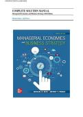 Solution Manual for Managerial Economics and Business Strategy 10th Edition by Michael Baye and Jeff Prince &ndash; Complete Exam Prep with Answers to All Questions and Problems