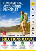 Solutions Manual &mdash; Fundamental Accounting Principles&comma; 25th Edition &lpar;Wild&comma; 2020&rpar;&comma; Chapters 1-26 &vert; All Chapters Covered&NewLine;