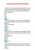 NUR 257 EXAM 1 QUESTIONS AND ANSWERS