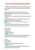 NUR 257 FINAL EXAM QUESTIONS AND ANSWERS