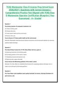 TCEQ Wastewater Class D License Prep Actual Exam 2026&sol;2027 &vert; Questions with Correct Answers &vert; Comprehensive Practice Test Aligned with TCEQ Class D Wastewater Operator Certification Blueprint &vert; Pass Guaranteed - A&plus; Graded