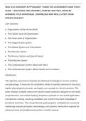 WGU D312 ANATOMY & PHYSIOLOGY 1 OBJECTIVE ASSESSMENT EXAM STUDY&NewLine;GUIDE &ndash; QUESTIONS AND ANSWERS &vert; VERIFIED AND WELL DETAILED&NewLine;ANSWERS &vert; PLUS RATIONALES &vert; DOWNLOAD AND PASS &vert; LATEST EXAM&NewLine;UPDATE 2026&sol;2027