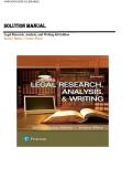 Instructor's Manual with Test Bank for Legal Research&comma; Analysis&comma; and Writing 6th Edition by Joanne Hames and Yvonne Ekern &ndash; Complete Exam Prep with Answers to All Chapters