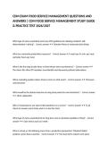 CDM EXAM FOOD SERVICE MANAGEMENT QUESTIONS AND ANSWERS &vert; CDM FOOD SERVICE MANAGEMENT STUDY GUIDE & PRACTICE TEST 2026&sol;2027