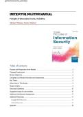 Instructor Manual for Principles of Information Security 7th Edition &lpar;Modules 1-12&rpar; &ndash; Complete Solution Guide by Whitman & Mattord