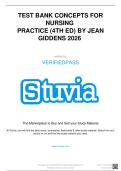 TEST BANK CONCEPTS FOR&NewLine;NURSING &NewLine;PRACTICE &lpar;4TH ED&rpar; BY JEAN&NewLine;GIDDENS 2026