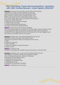 TNCC 9th Edition Trauma Nursing Questions &vert; Questions&NewLine;with 100&percnt; Verified Answers &vert; Latest Update 2026&sol;2027